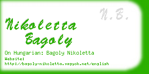 nikoletta bagoly business card